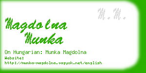 magdolna munka business card